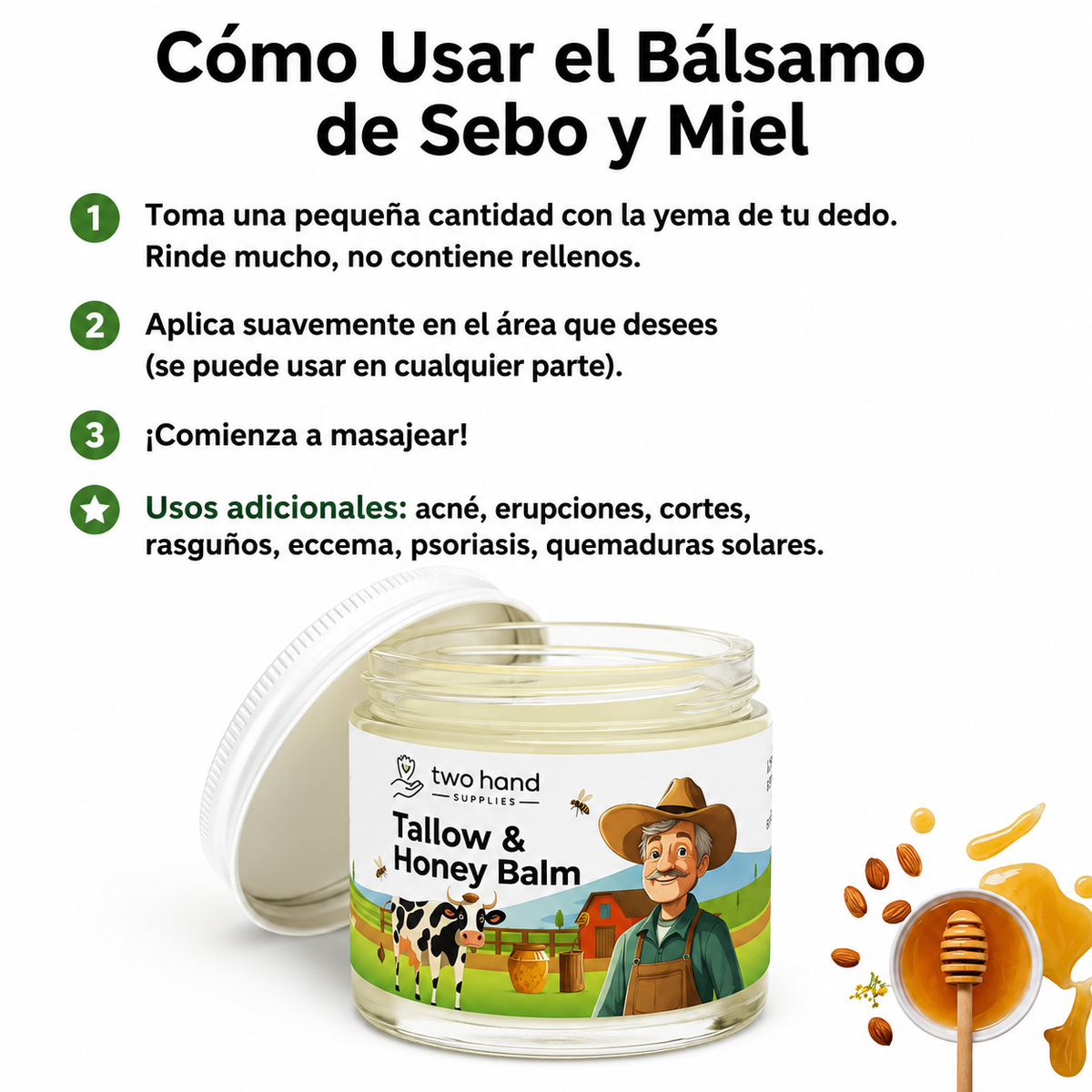 Bálsamo de Sebo y Miel 100% Natural - 57g